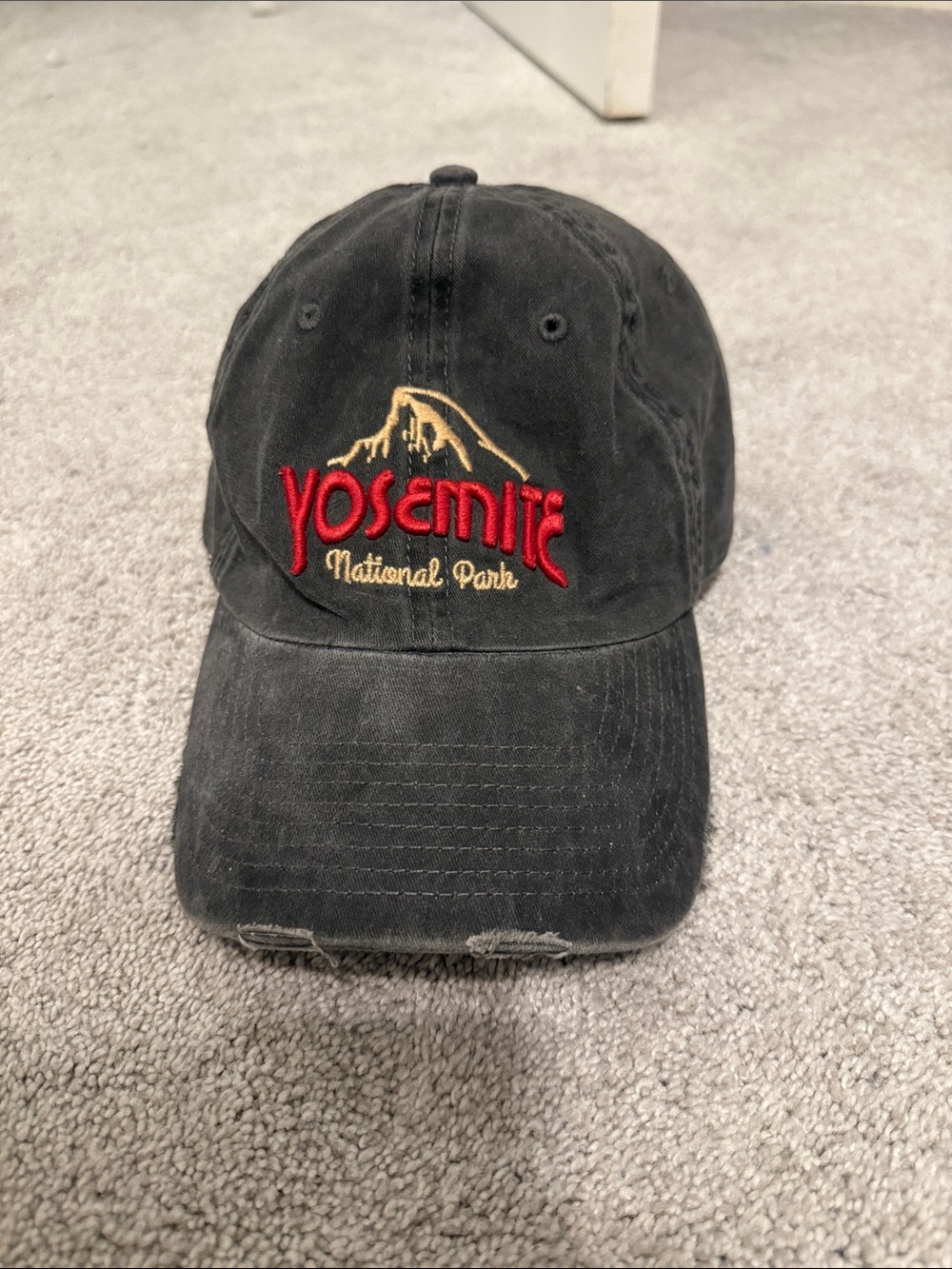 Yosemite National Park Black Embroidered Cap